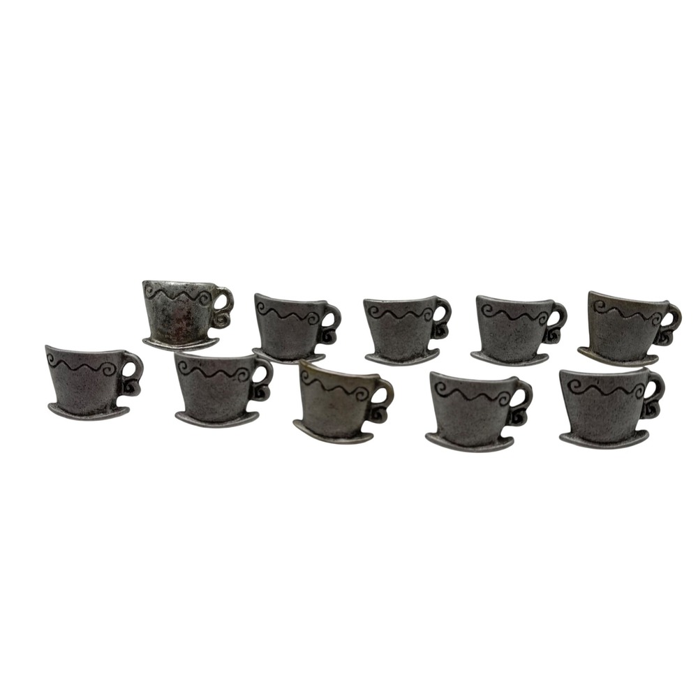 Pier 1 Teacup Cabinet Drawer Pulls Set of 10 Vintage Brass Cup Knobs India